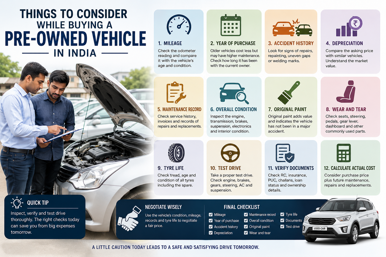 Things to Consider While Buying a Pre-Owned Vehicle in India